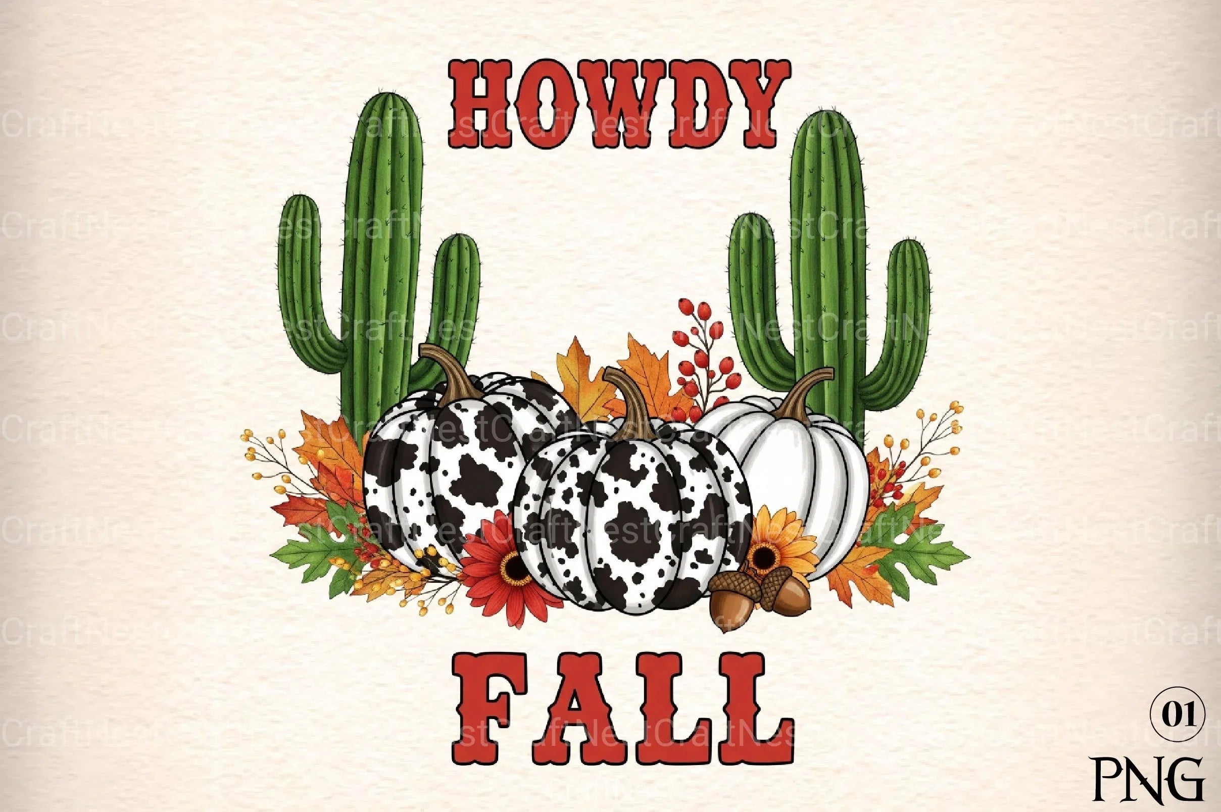 Howdy Cactus Fall Clipart Bundle - CraftNest - Digital Crafting and Art