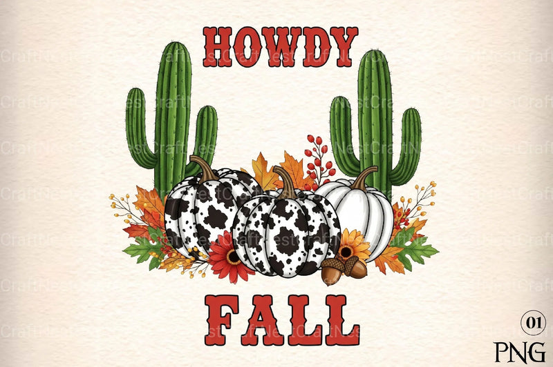 Howdy Cactus Fall Clipart Bundle - CraftNest - Digital Crafting and Art