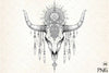 Boho Skull Western Design Clipart Bundle