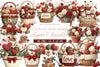 Valentine Heart Basket Clipart Bundle