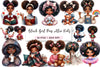 Black Girl Afro Kids Clipart Bundle