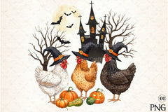 Spooky Chickens Halloween Clipart Bundle - CraftNest - Digital Crafting and Art