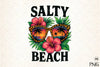 Salty Beach Summer Flowers Clipart Bundle