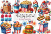 4th of July Fast Food Clipart Bundle