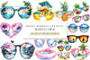 Summer Sunglasses Beach Clipart Bundle