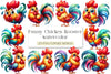 Funny Chicken Rooster Clipart Bundle