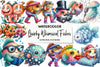 Quirky Whimsical Fishes Clipart Bundle