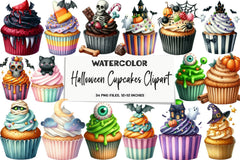 Halloween Cupcakes Clipart Bundle - CraftNest - Digital Crafting and Art