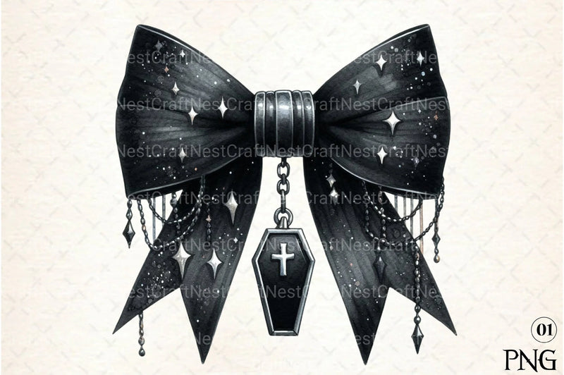 Halloween Coquette Bow Clipart Bundle 16 - CraftNest - Digital Crafting and Art