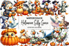 Funny Halloween Silly Goose Clipart Bundle