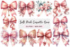 Soft Pink Coquette Bow Clipart Bundle