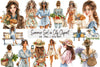 Summer Girl City Clipart Bundle