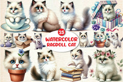 Ragdoll Cat Clipart Bundle - CraftNest - Digital Crafting and Art