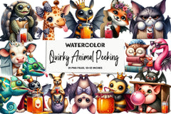 Quirky Animal Peeking Clipart Bundle - CraftNest - Digital Crafting and Art