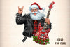 Vintage Rock & Roll Christmas Santa Claus T-Shirt Clipart Bundle