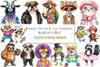 Funky Dressed Animals Clipart Bundle