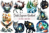 Double Exposure Woodland Animal Clipart Bundle