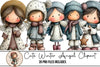Cute Winter Angel Clipart Bundle