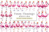 Funny Flamingo Clipart Bundle