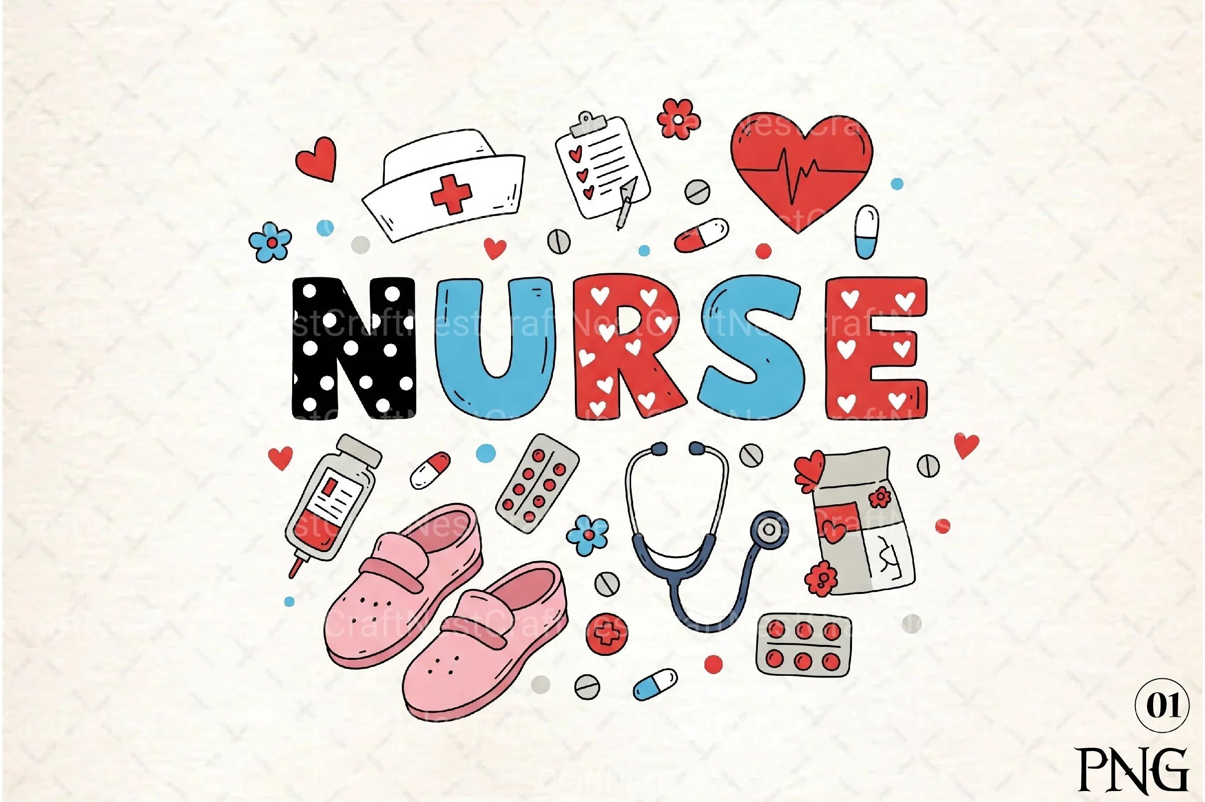 Nurse Design Life Clipart Bundle - CraftNest - Digital Crafting and Art