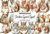 Christmas Squirrel Holiday Clipart Bundle