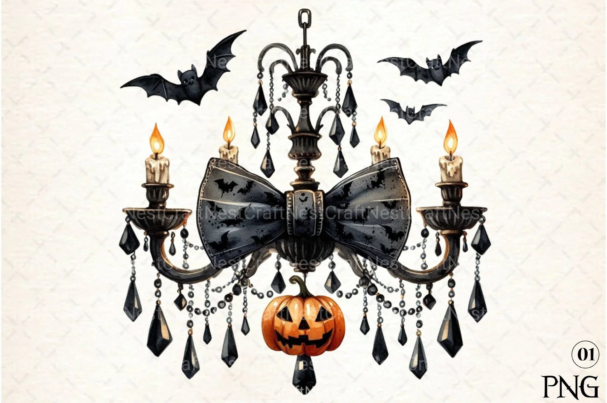 Elegant Halloween Clipart Bundle 57 - CraftNest - Digital Crafting and Art