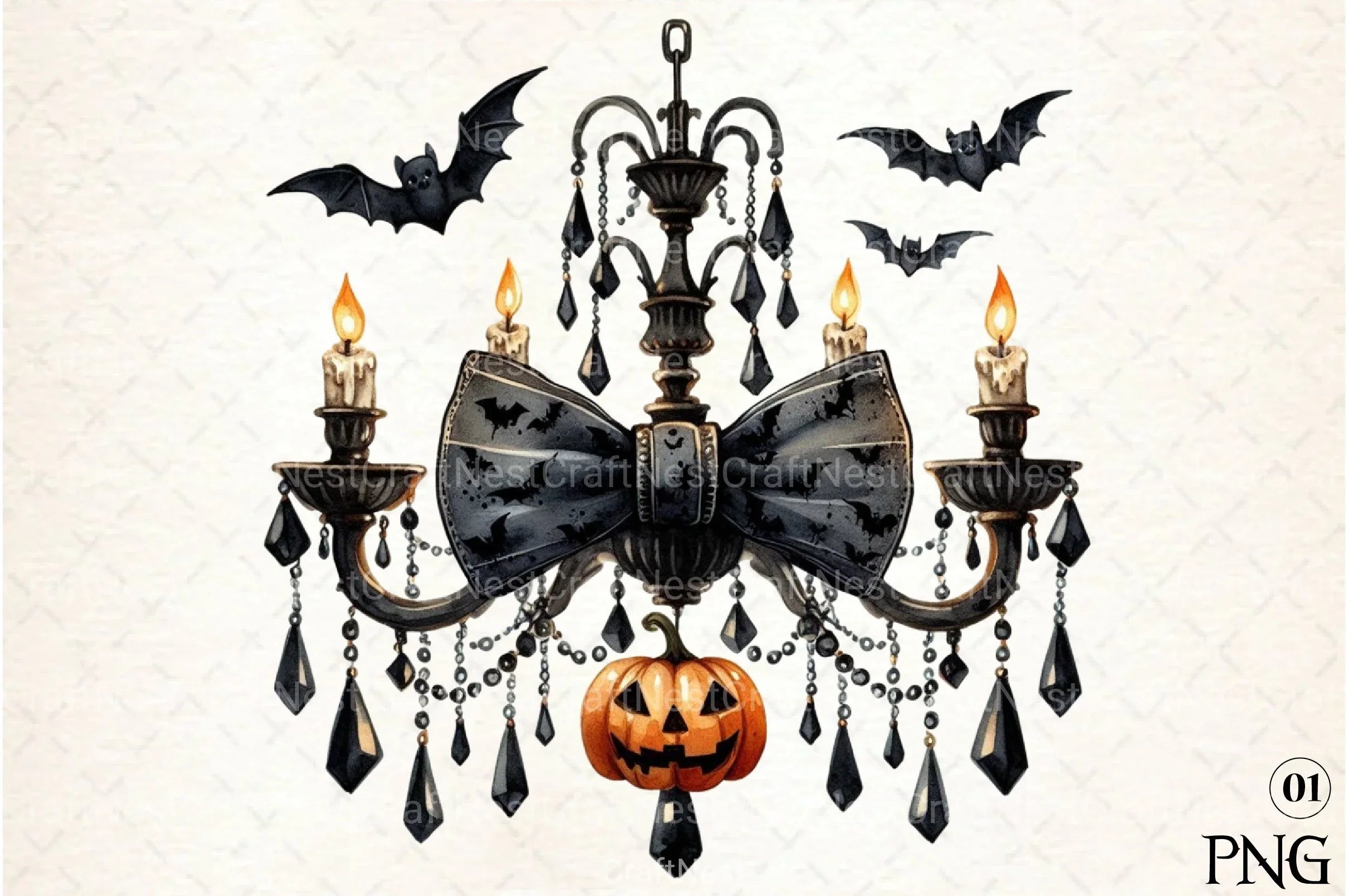 Elegant Halloween Clipart Bundle 57 - CraftNest - Digital Crafting and Art