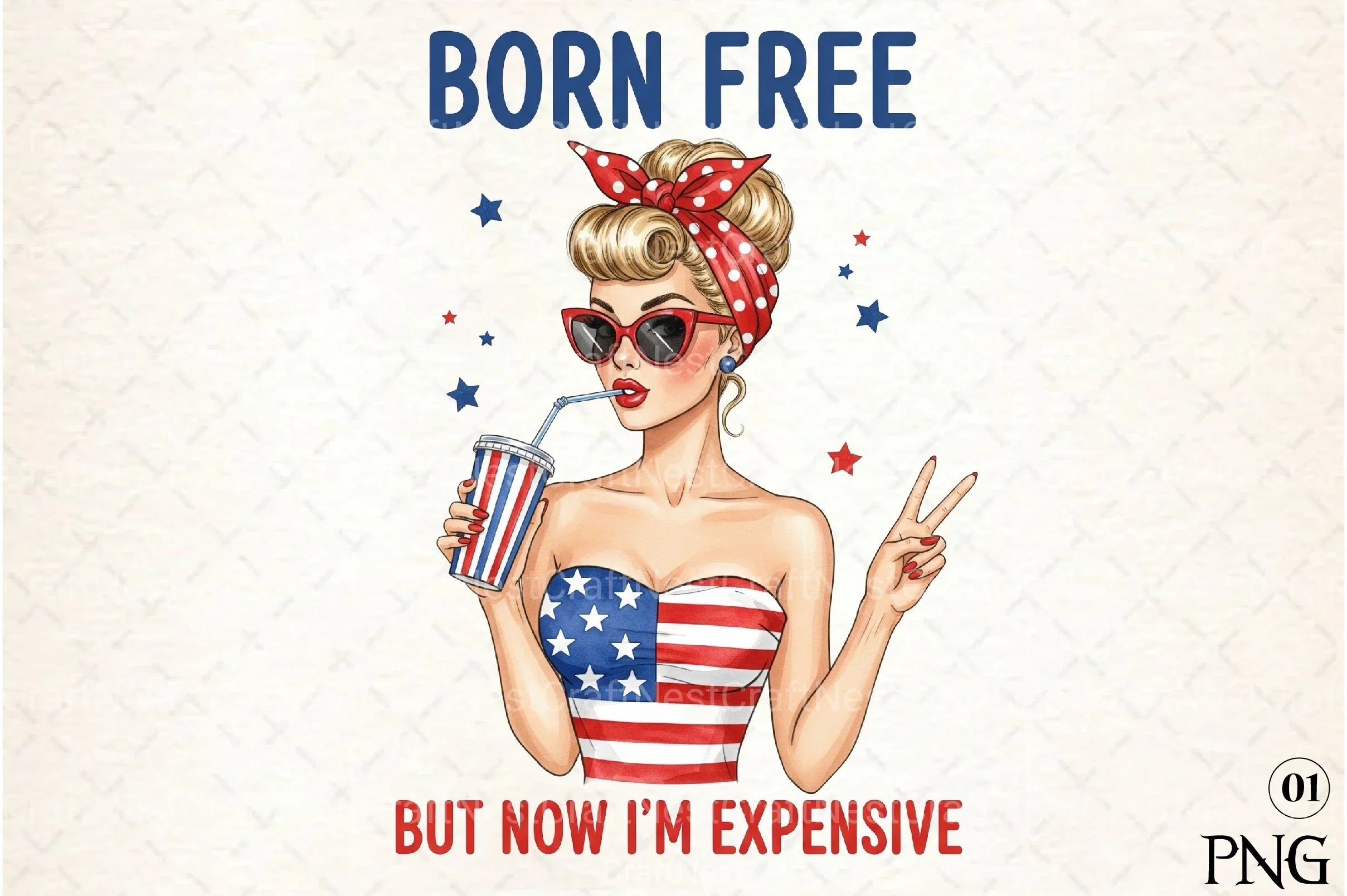 Funny 4th of July USA Patriotic Vintage Clipart Bundle 35 - CraftNest - Digital Crafting and Art