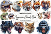 Aggressive Animal Head Clipart Bundle