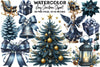 Navy Christmas Clipart Bundle