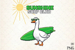 Blocky Style Funny Summer Goose Clipart Bundle 8 - CraftNest - Digital Crafting and Art