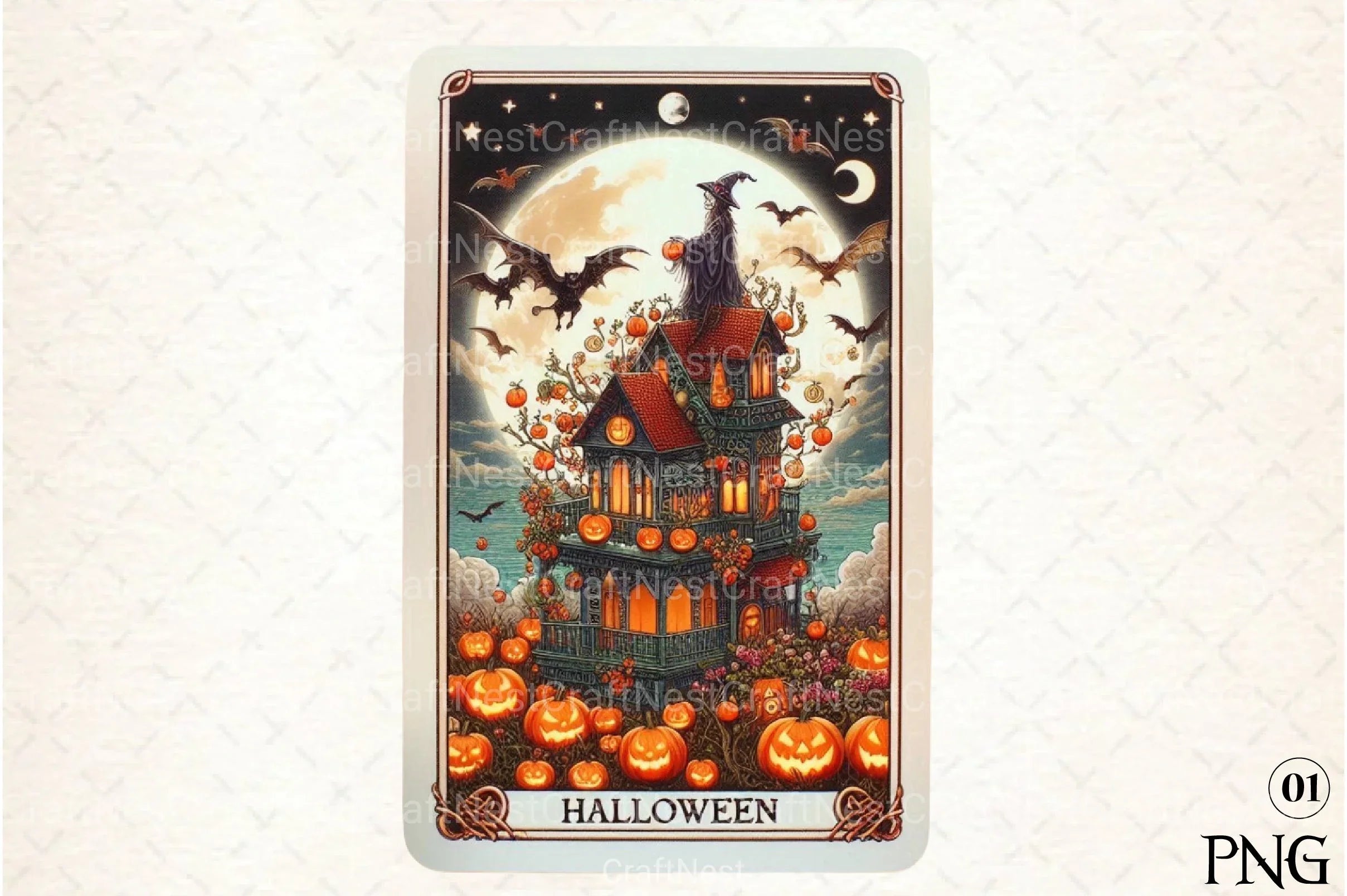 Halloween Tarot Card Clipart Bundle 36 - CraftNest - Digital Crafting and Art