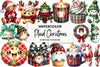 Kawaii Plaid Christmas Clipart Bundle