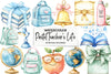 Pastel Teacher's Life Clipart Bundle