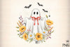 Cute Floral Halloween Lace Ghost Clipart Bundle
