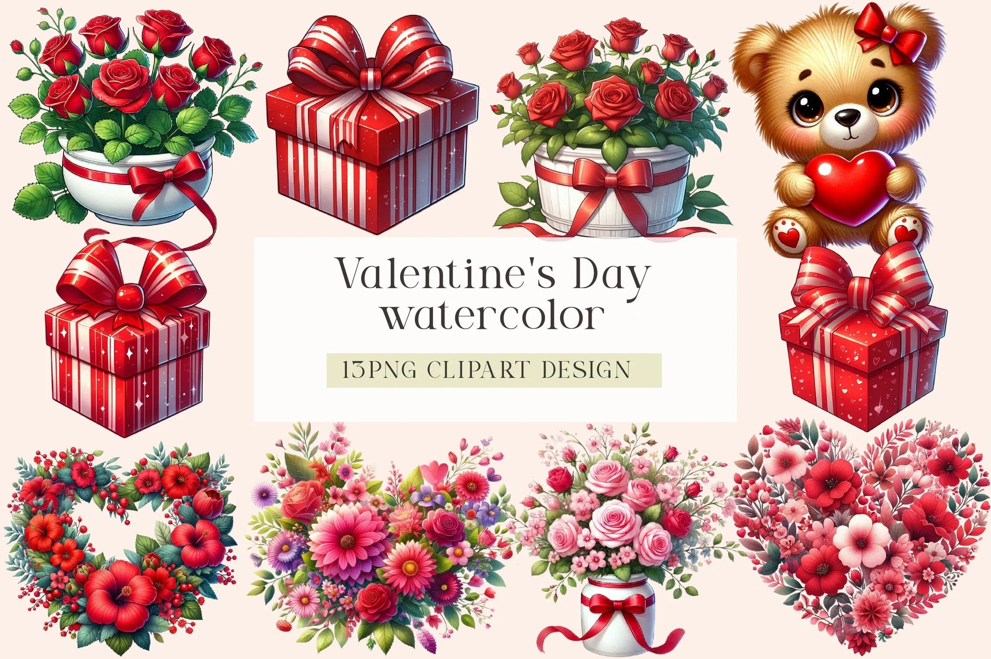 Valentine's Day Clipart Bundle - CraftNest - Digital Crafting and Art