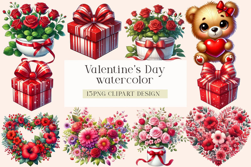 Valentine's Day Clipart Bundle - CraftNest - Digital Crafting and Art