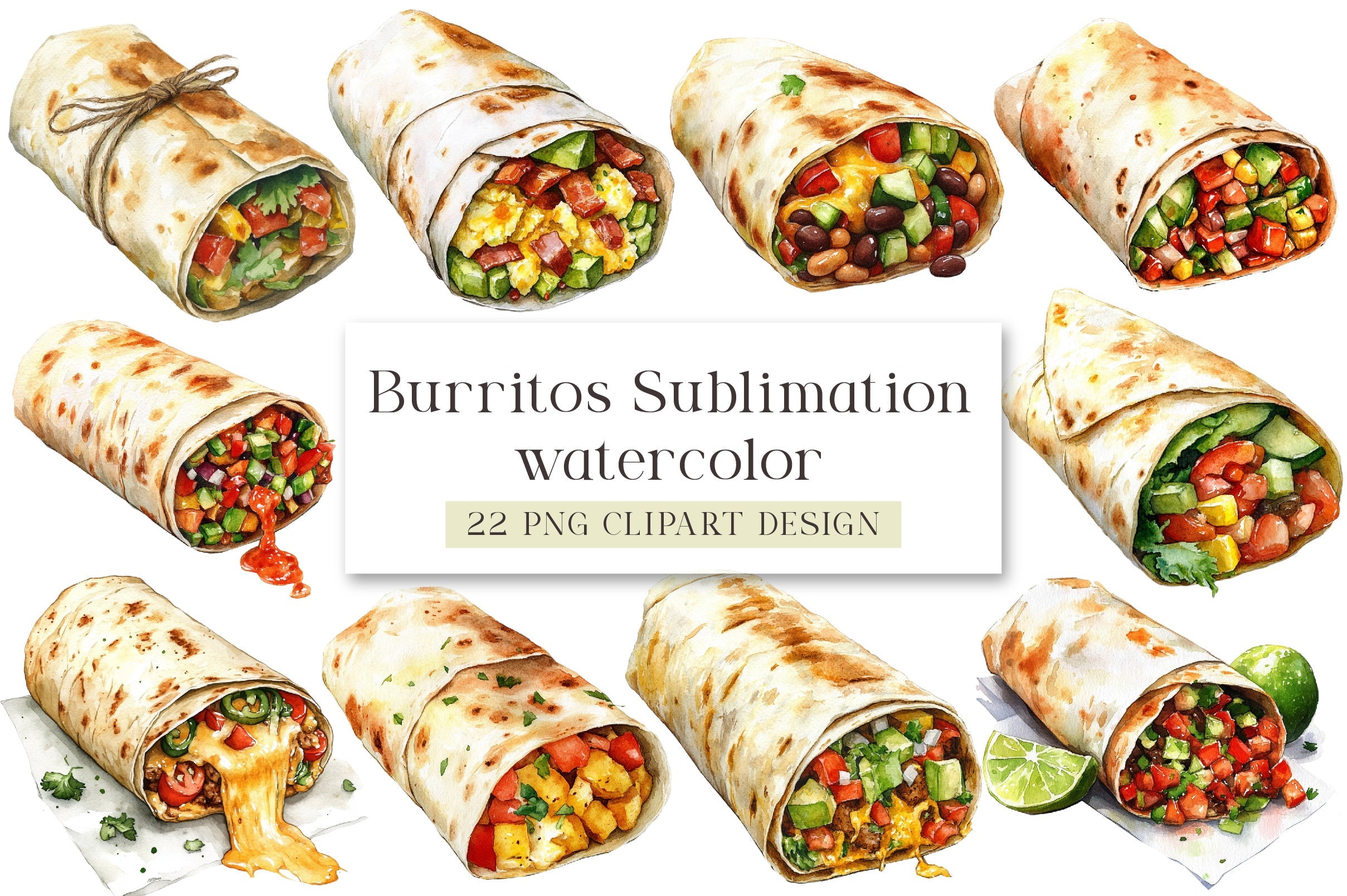 Burritos Clipart Bundle