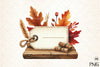 Vintage Wooden Autumn Tags Clipart Bundle