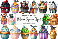 Halloween Cupcakes Clipart Bundle - CraftNest - Digital Crafting and Art