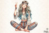 Tribal Boho Girl Clipart Bundle