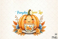 Pumpkin Spice Life Digital Clipart Bundle - CraftNest - Digital Crafting and Art
