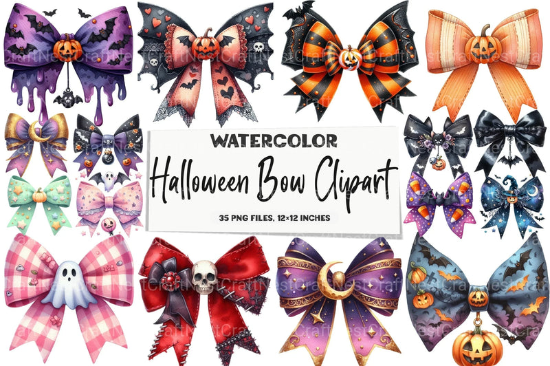 Halloween Bow Clipart Bundle 45 - CraftNest - Digital Crafting and Art