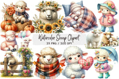 Sheep Clipart Bundle - CraftNest - Digital Crafting and Art