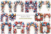 Memorial Day Balloon Arch Clipart Bundle