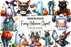 Funny Halloween Clipart Bundle - CraftNest - Digital Crafting and Art
