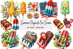 Summer Popsicle Ice Cream Clipart Bundle - CraftNest - Digital Crafting and Art