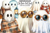 Cute Boho Fall Ghost Clipart Bundle