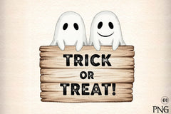 Smiling Ghosts Clipart Bundle for Halloween - CraftNest - Digital Crafting and Art