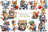 Funny Animal Back to School Clipart Bundle